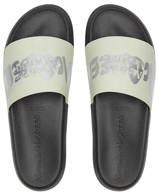Alexander McQueen Slide 'Silver Black' 682490W4QS34617 Lookbook Alexander McQueen Slide 'Silver Black' 682490W4QS34617