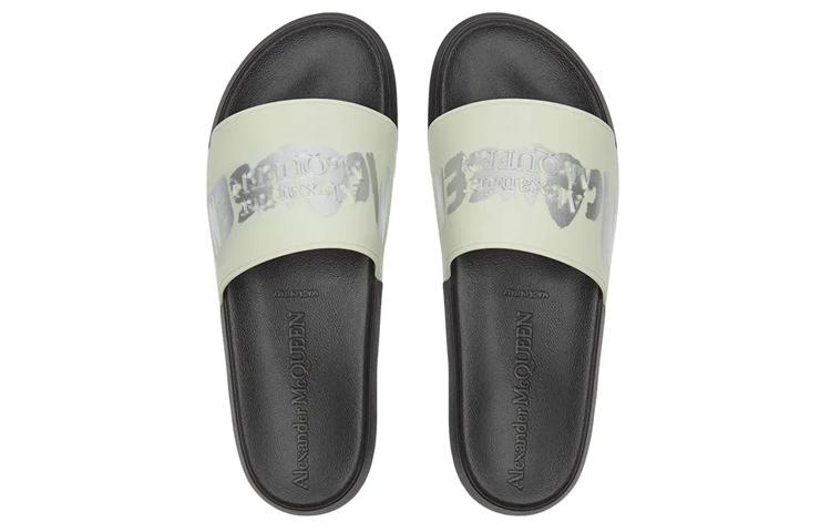 Purchase Alexander McQueen Slide 'Silver Black' 682490W4QS34617