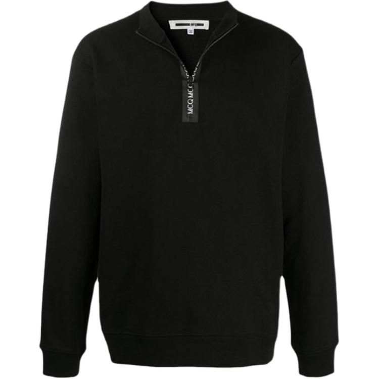 Alexander McQueen Slim Fit Collared Long Sleeve Sweatshirt 602718-RPR04-1000