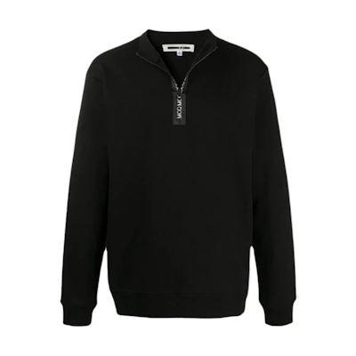 Alexander McQueen Slim Fit Collared Long Sleeve Sweatshirt 602718-RPR04-1000