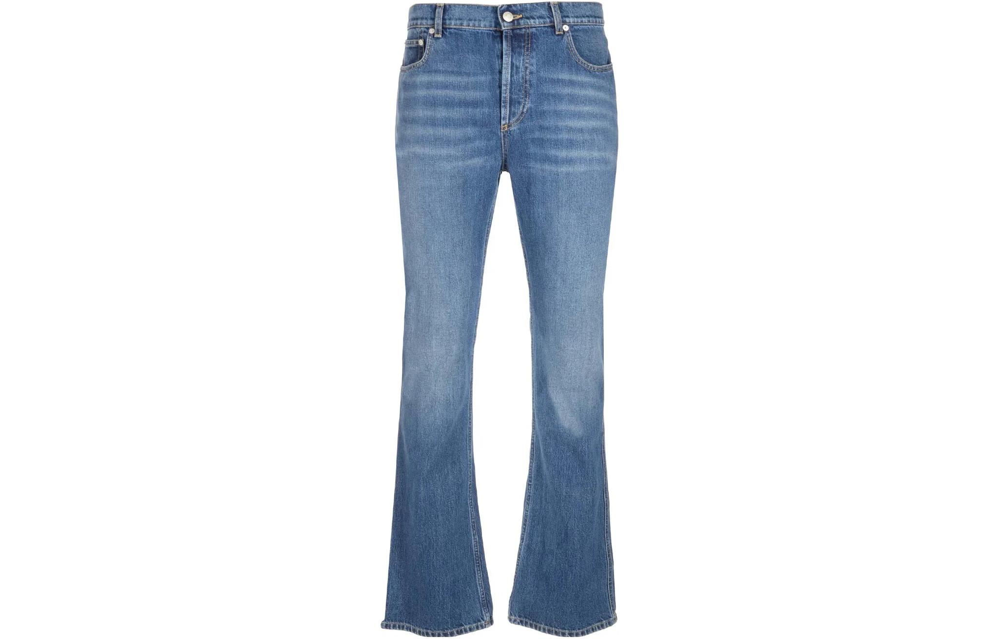 Alexander McQueen Slim Fit Mid-Rise Flared Jeans Men’s Blue. 741428QVY754001