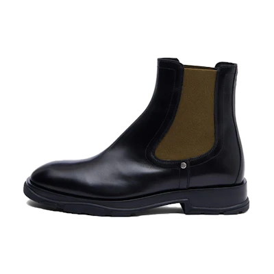Alexander McQueen Slim Tread Chelsea Boot 'Black Calfskin'