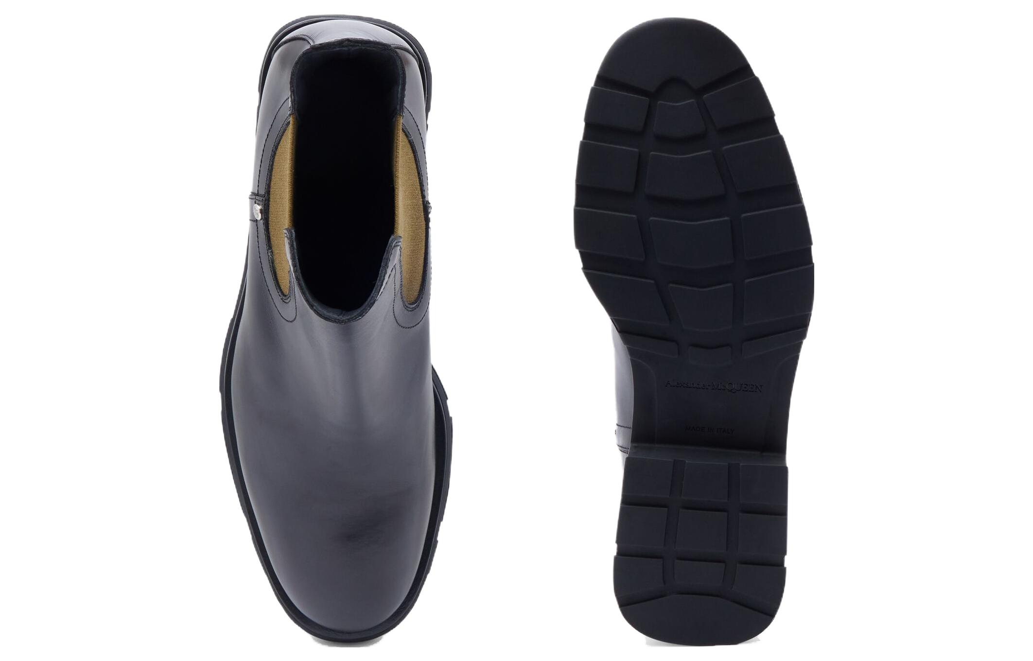 Alexander McQueen Slim Tread Chelsea Boot 'Black Calfskin' 圖 6