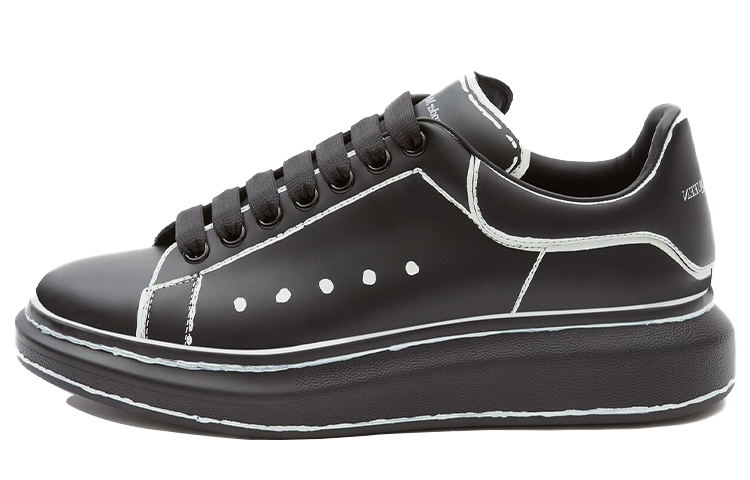 Alexander McQueen Smooth Calfskin Laser Printed 'Black' 627867WHYBI1070