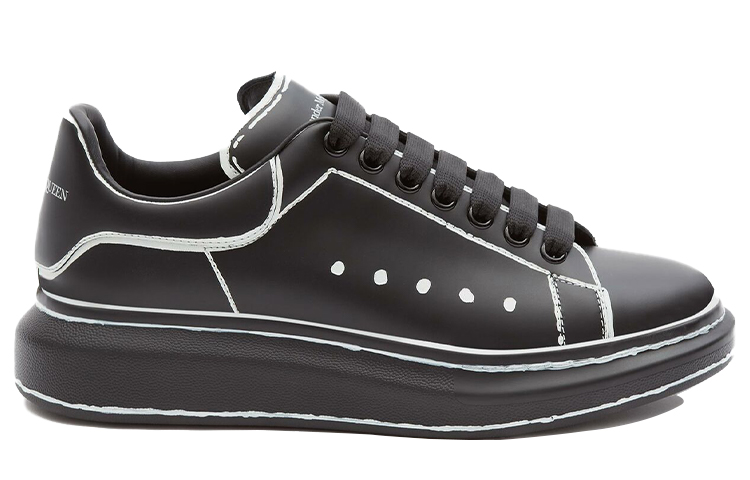 Order Alexander McQueen Cuir Lisse Gravé au Laser ''Noir'' 627867WHYBI1070