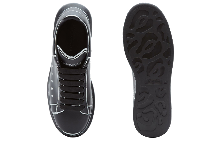 Purchase Alexander McQueen Cuir Lisse Gravé au Laser ''Noir'' 627867WHYBI1070