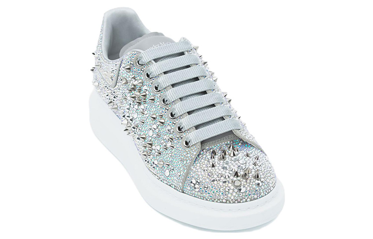 Order Alexander McQueen Sneaker ''Zilveren Studs'' 705064WIBA41891
