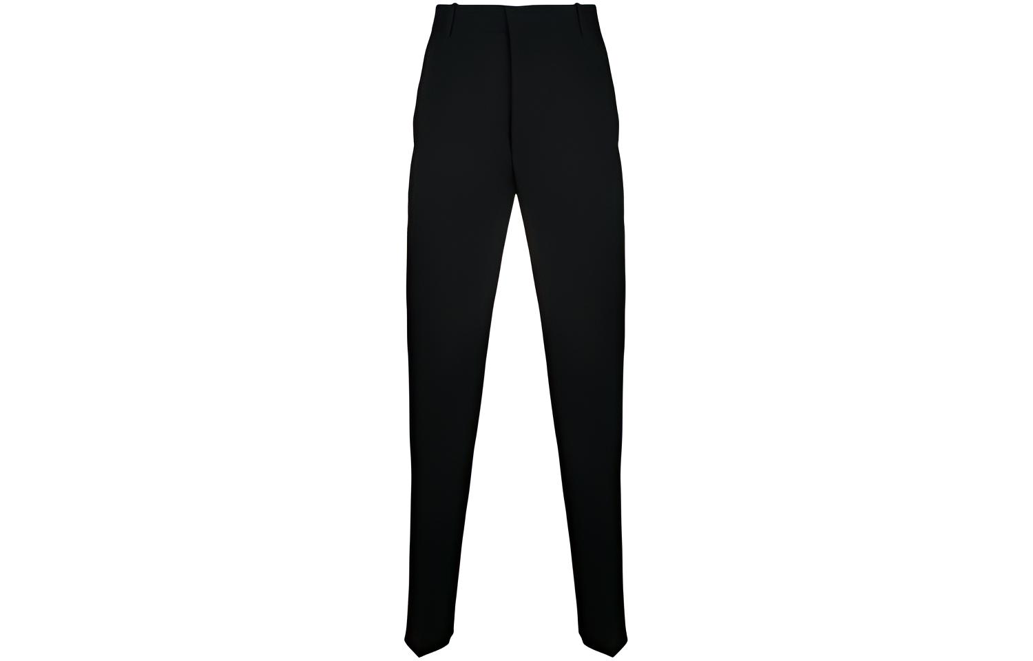 Alexander McQueen Solid Black Straight-Leg Zipper Casual Pants 624301-QPU58-1000