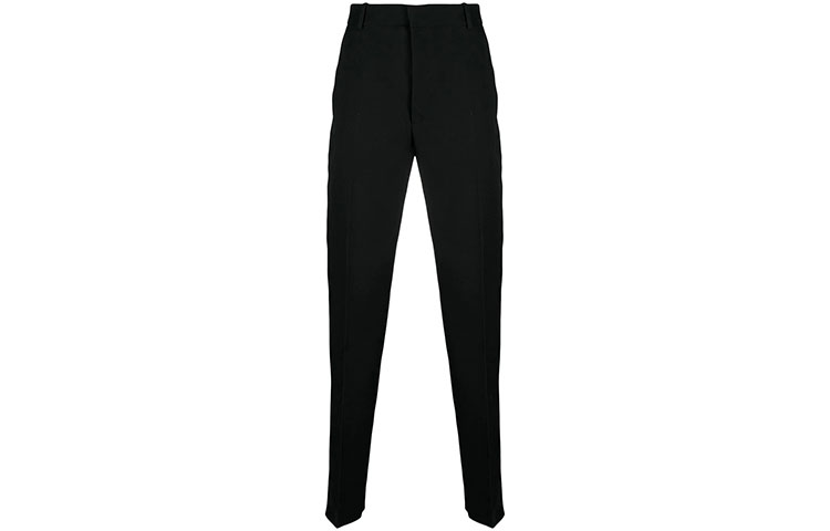 Order Pantalones Casuales Negros Rectos con Cremallera Alexander McQueen 624301-QPU58-1000