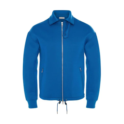 Alexander McQueen Solid Blue Collared Jacket 711165-QTX56-4580