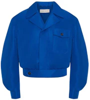 Alexander McQueen Solid Color Blue Long-Sleeve Casual Jacket 694325-QTR77-4505 Alexander McQueen Solid Color Blue Long-Sleeve Casual Jacket 694325-QTR77-4505