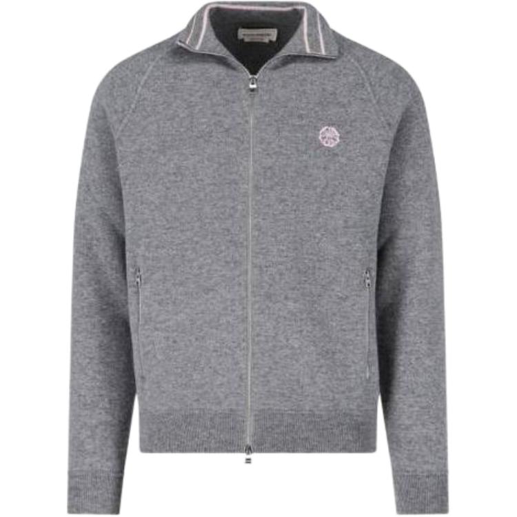 Alexander McQueen Solid Color Long-Sleeve Jacket Gray 684311-Q1XCT-1758