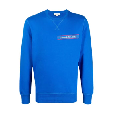 Alexander McQueen Solid Color Patch Long Sleeve Sweatshirt 642663-QRX75-0903