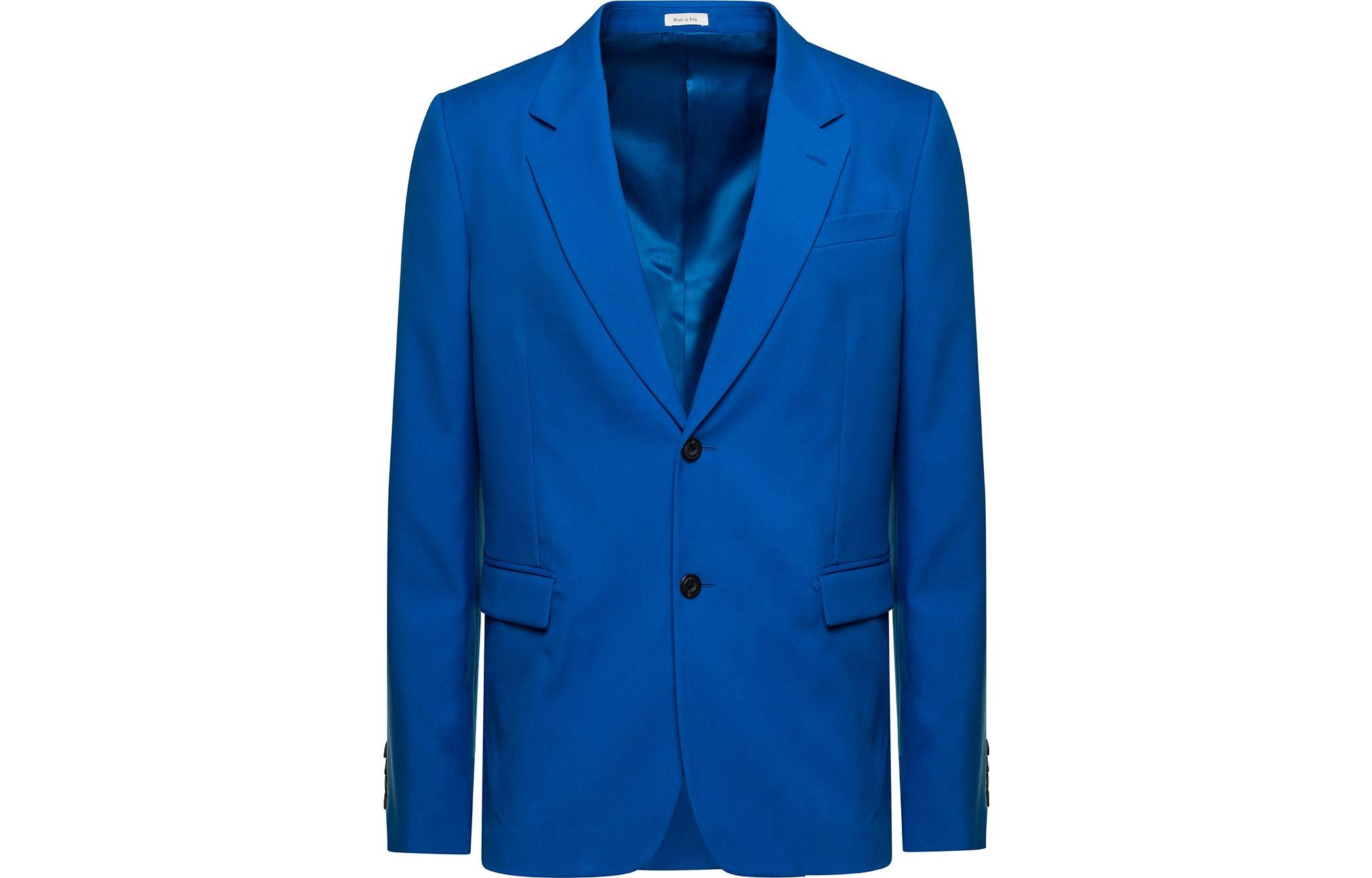 Alexander McQueen Solid Color Single-Breasted Blazer Jacket Blue 695306QUU824560