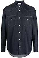 Alexander McQueen Solid Color Single-breasted Blue Long Sleeve Shirt. 644906-QSY45-4142 Alexander McQueen Solid Color Single-breasted Blue Long Sleeve Shirt. 644906-QSY45-4142