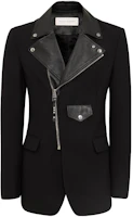 Alexander McQueen Solid Color Zip-Up Cuban Collar Jacket - Black 751982-Q5HXQ-1000 Alexander McQueen Solid Color Zip-Up Cuban Collar Jacket - Black 751982-Q5HXQ-1000