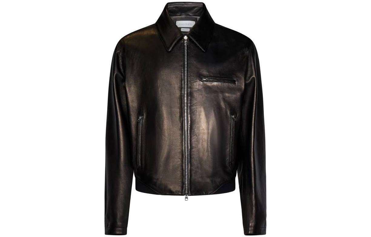 Alexander McQueen Solid Color Zipper Jacket 736747-Q5HXO-1000