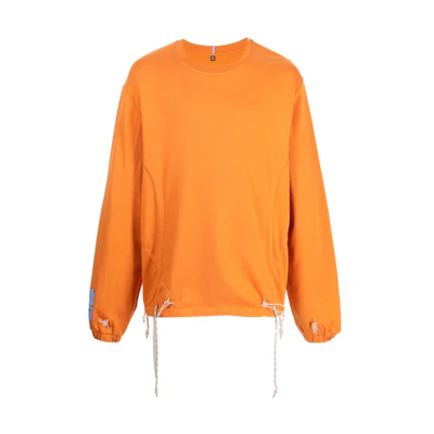 Alexander McQueen Solid Crewneck Long Sleeve Sweatshirt Orange Fashion 662628-RRT53-6356
