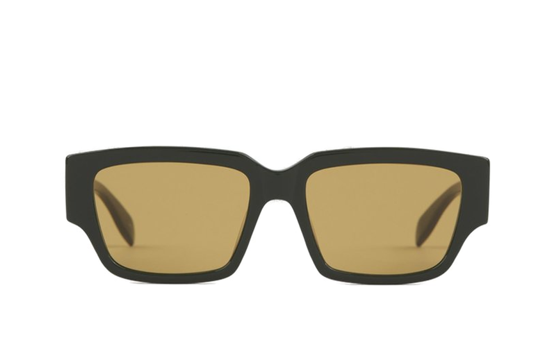 Order Alexander McQueen Solid Design Irregular Shape Sunglasses Men Black AM0329S004