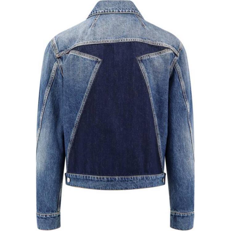 Lookbook Alexander McQueen Americana Azul Entallada Slim-Fit ajustar Single-Breasted 792158-QYAA5-4211