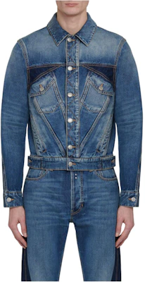 Alexander McQueen Americana Azul Entallada Slim-Fit ajustar Single-Breasted 792158-QYAA5-4211 Details for Alexander McQueen Americana Azul Entallada Slim-Fit ajustar Single-Breasted 792158-QYAA5-4211