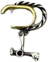 Alexander McQueen Spiral Textured Earrings - Gold/Silver for Men. 664599-J160K-1496 Alexander McQueen Spiral Textured Earrings - Gold/Silver for Men. 664599-J160K-1496