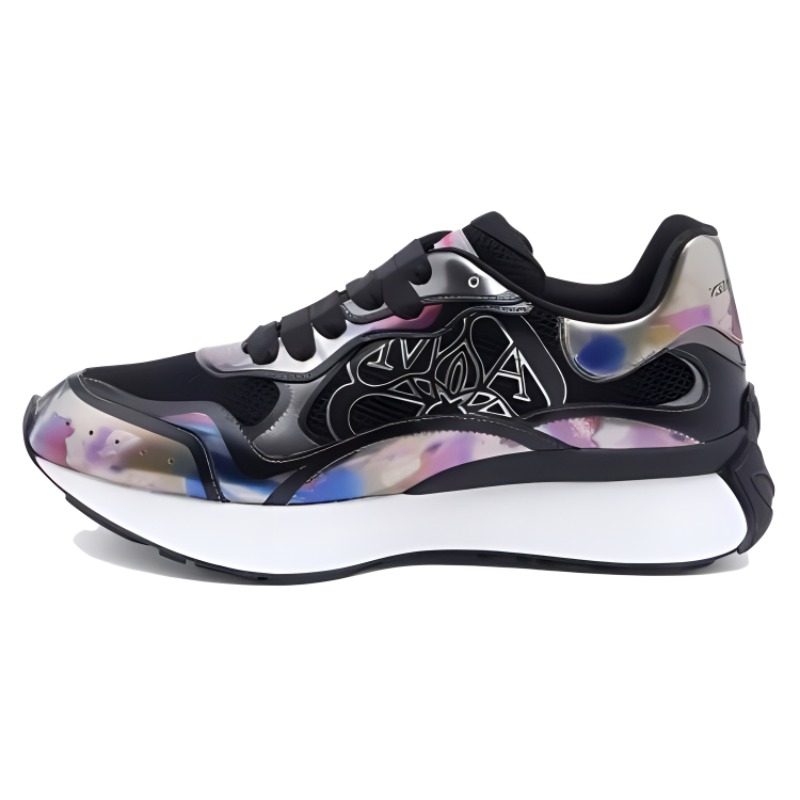 Alexander McQueen Sprint Runner 'Black White Silver' 750330W4WN31537
