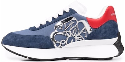 Alexander McQueen Sprint Runner 'Blue Silver' 688546W4T214529 Alexander McQueen Sprint Runner 'Blue Silver' 688546W4T214529