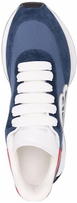 Alexander McQueen Sprint Runner 'Blue Silver' 688546W4T214529 Shop Alexander McQueen Sprint Runner 'Blue Silver' 688546W4T214529