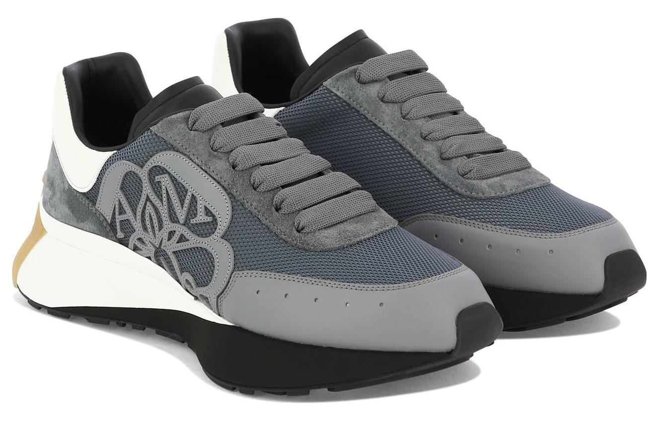 Lookbook アレキサンダー・マックイーン スプリントランナー ネイビーブルー「グレー」 705074W4WM11640