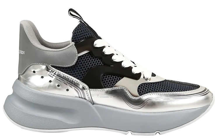 Order Alexander McQueen Sprint Runner ''Oversized Metallic Silber'' Sneakers 662690WHZQ18249