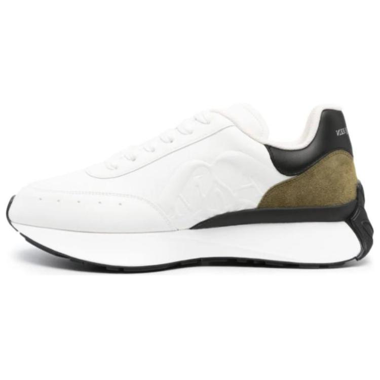 Alexander McQueen Sprint Runner 'White Black Khaki' 777417-WIDNE-8738
