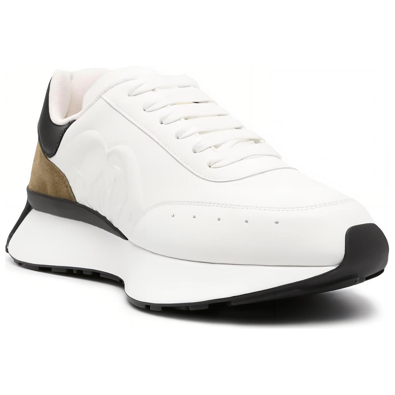 Lookbook Alexander McQueen Sprint Runner 'White Black Khaki' 777417-WIDNE-8738
