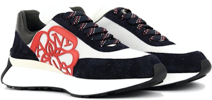 亞歷山大·麥昆 Sprint Runner 網布 減震 低幫 運動休閒鞋 男款 黑白紅 Lookbook 亞歷山大·麥昆 Sprint Runner 網布 減震 低幫 運動休閒鞋 男款 黑白紅