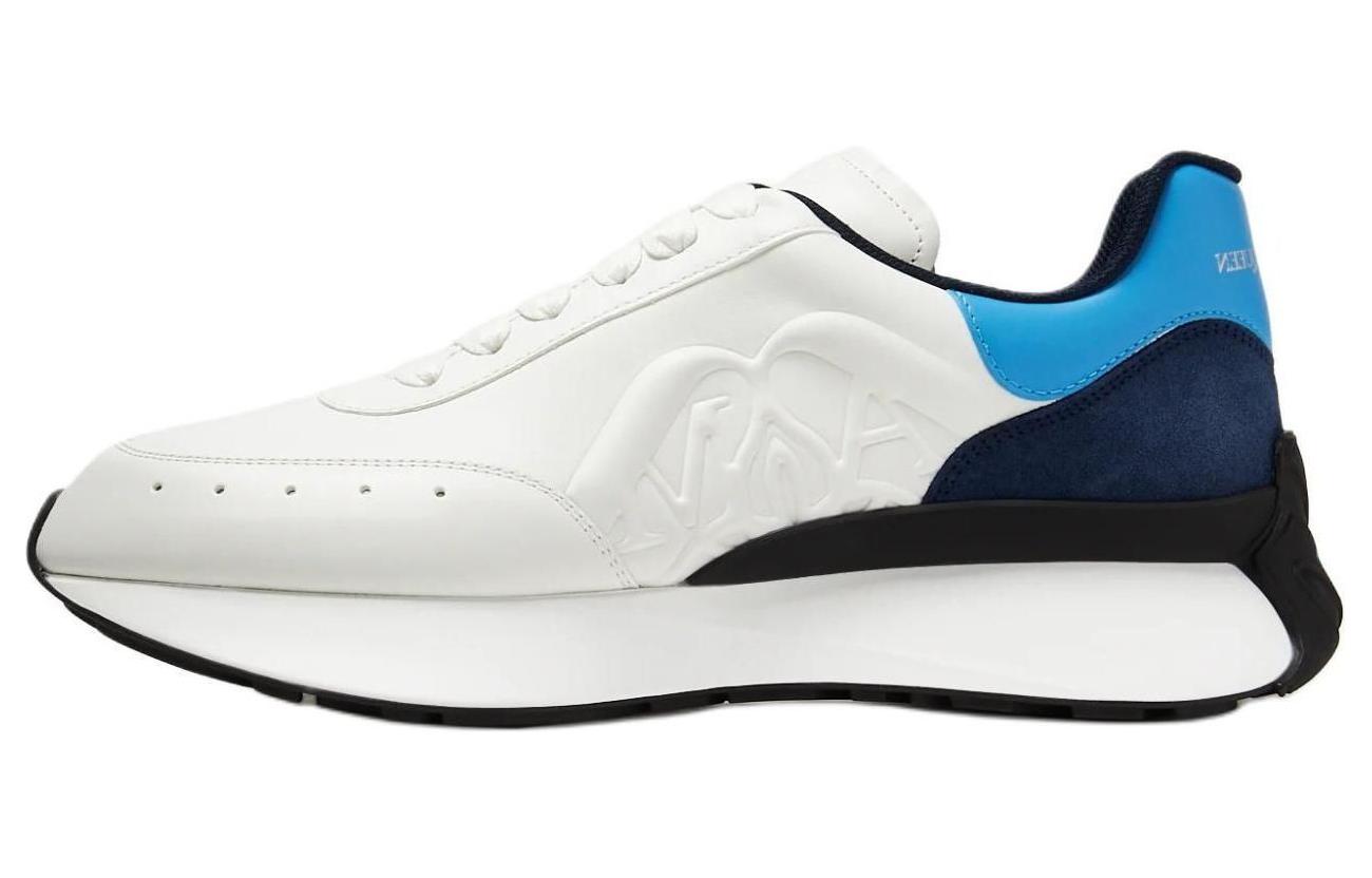 Alexander McQueen Sprint Runner Sneakers 'White Black Blue' 777417WIDNK8758