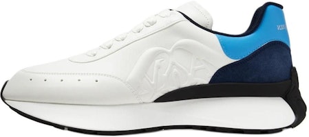 Alexander McQueen Sprint Runner Sneakers 'White Black Blue' 777417WIDNK8758 Alexander McQueen Sprint Runner Sneakers 'White Black Blue' 777417WIDNK8758