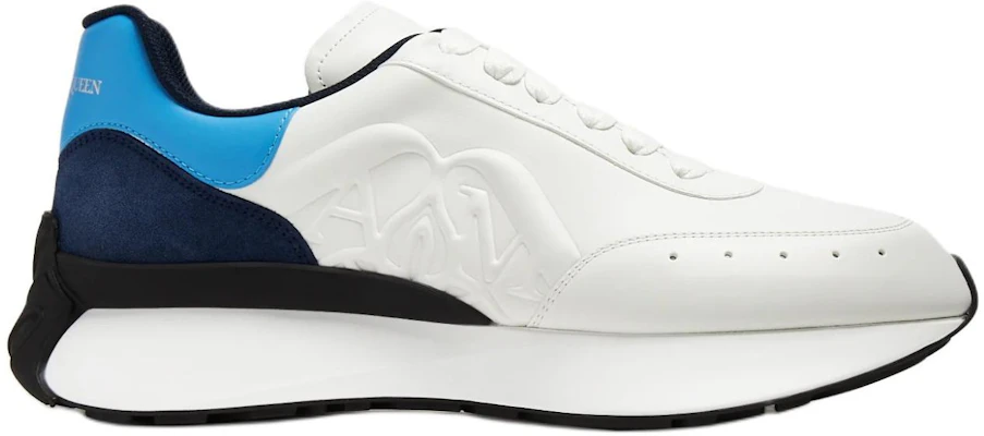 Alexander McQueen Sprint Runner Sneaker ''Weiß Schwarz Blau'' 777417WIDNK8758 Order Alexander McQueen Sprint Runner Sneaker ''Weiß Schwarz Blau'' 777417WIDNK8758