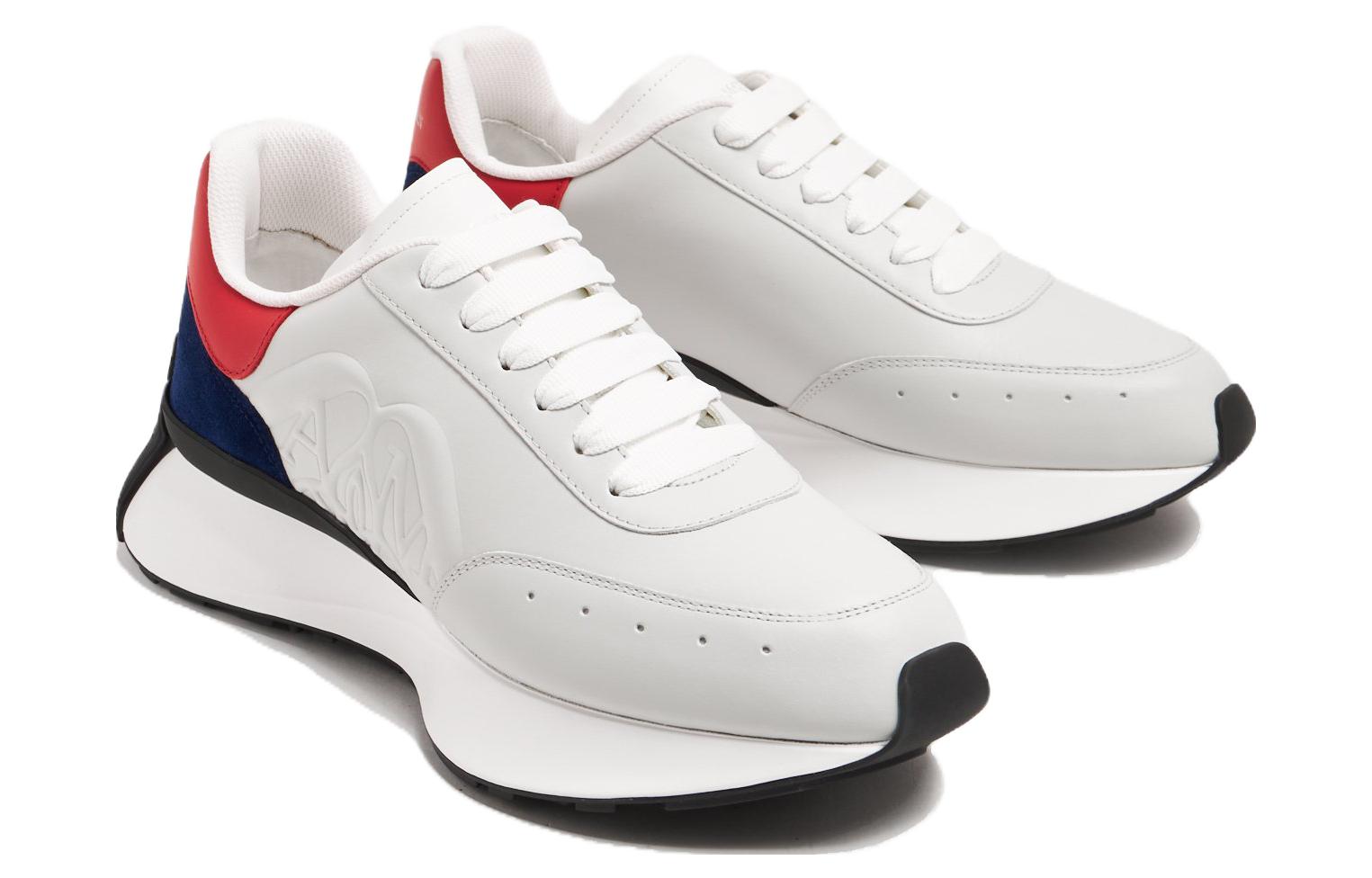 Lookbook Alexander McQueen Sprint Runner Sneakers 'Putih Hitam Merah' 777417WIDNF1799