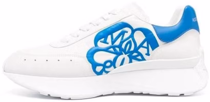 Alexander McQueen Sprint Runner White Cerulean Blue 727377WIC9E8932 Alexander McQueen Sprint Runner White Cerulean Blue 727377WIC9E8932