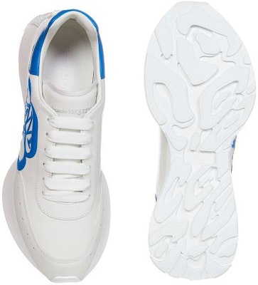 Alexander McQueen Sprint Runner White Cerulean Blue 727377WIC9E8932 Details for Alexander McQueen Sprint Runner White Cerulean Blue 727377WIC9E8932