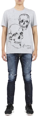 Alexander McQueen SS20 Baju-T Lengan Pendek Kapas Kelabu Cetakan Tengkorak 557809-QMZ91-0902 Shop Alexander McQueen SS20 Baju-T Lengan Pendek Kapas Kelabu Cetakan Tengkorak 557809-QMZ91-0902