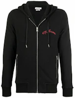 Alexander McQueen SS21 Black Hoodie Jacket with Micro Logo and Zipper. 599617-QQX82-1000 Alexander McQueen SS21 Black Hoodie Jacket with Micro Logo and Zipper. 599617-QQX82-1000