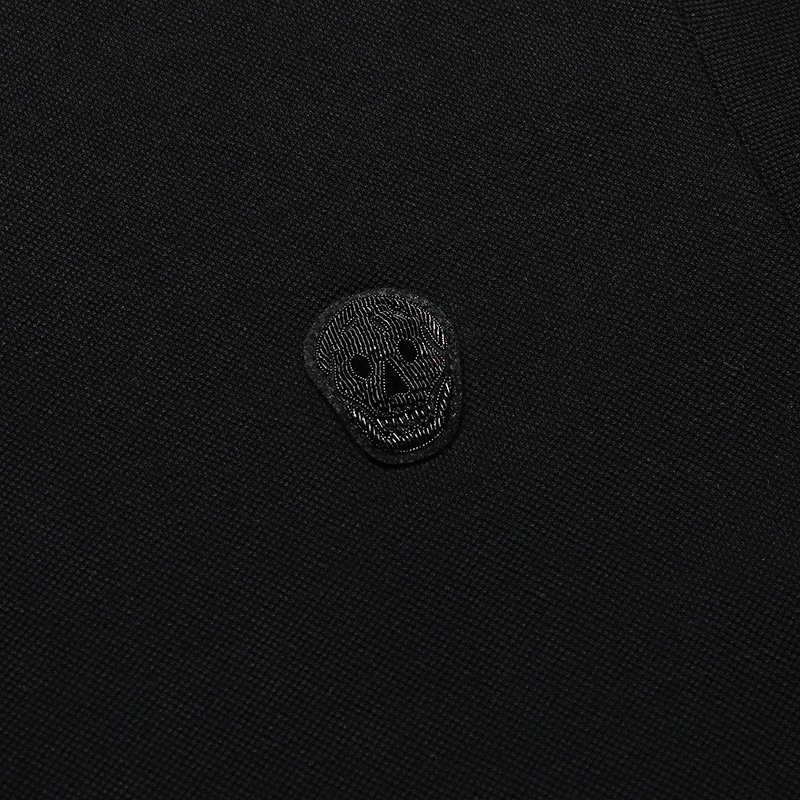 Details for Alexander McQueen SS21 黑色骷髏貼布POLO衫 622106-QQX33-1000