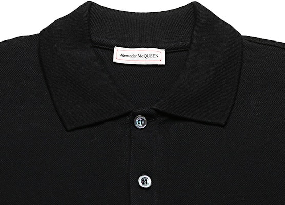 Alexander McQueen SS21 黑色骷髏貼布POLO衫 622106-QQX33-1000 Sizing Alexander McQueen SS21 黑色骷髏貼布POLO衫 622106-QQX33-1000