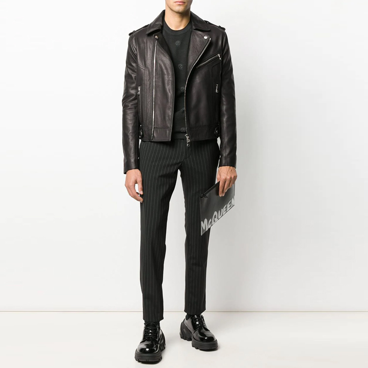 Purchase Alexander McQueen 2021黑色骷髏印花長袖毛衣 603247-Q1ALQ-1053