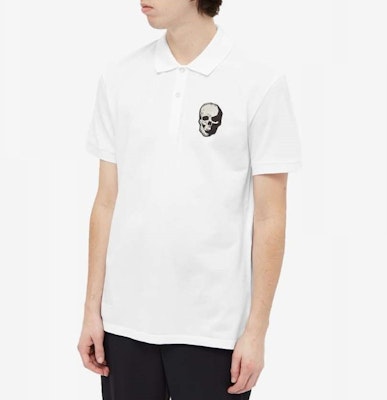 Alexander McQueen SS21 Polo Kapas Sulaman Tengkorak Putih. 650418-QQX33-9000 Shop Alexander McQueen SS21 Polo Kapas Sulaman Tengkorak Putih. 650418-QQX33-9000