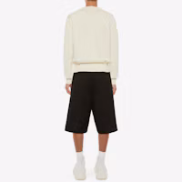 Shop Alexander McQueen SS21 男款象牙色字母刺繡圓領毛衣 651184-Q1XAY-9241