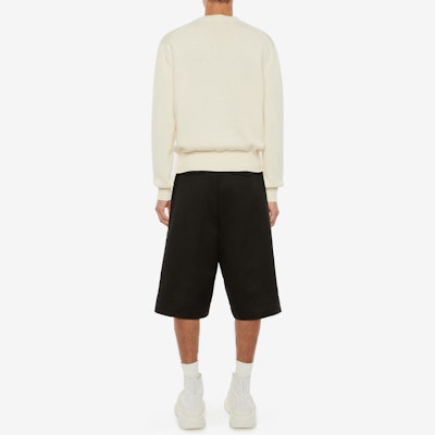 알렉산더 맥퀸 SS21 아이보리 레터 자수 크루넥 스웨터 남성용. 651184-Q1XAY-9241 Shop 알렉산더 맥퀸 SS21 아이보리 레터 자수 크루넥 스웨터 남성용. 651184-Q1XAY-9241