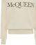 Sizing 알렉산더 맥퀸 SS21 아이보리 레터 자수 크루넥 스웨터 남성용. 651184-Q1XAY-9241