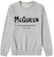 Order Alexander McQueen SS21 男款灰色塗鴉印花Logo圓領長袖上衣 662578-QRZ71-0902